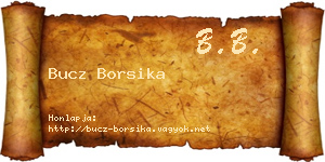 Bucz Borsika névjegykártya